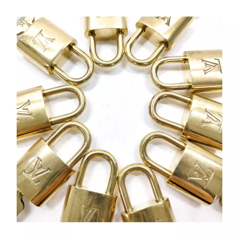 Louis Vuitton Padlock & Key Gold Brass